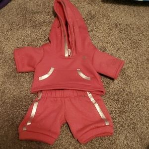Build A Bear Pink Sweatshirt and Jogger Set